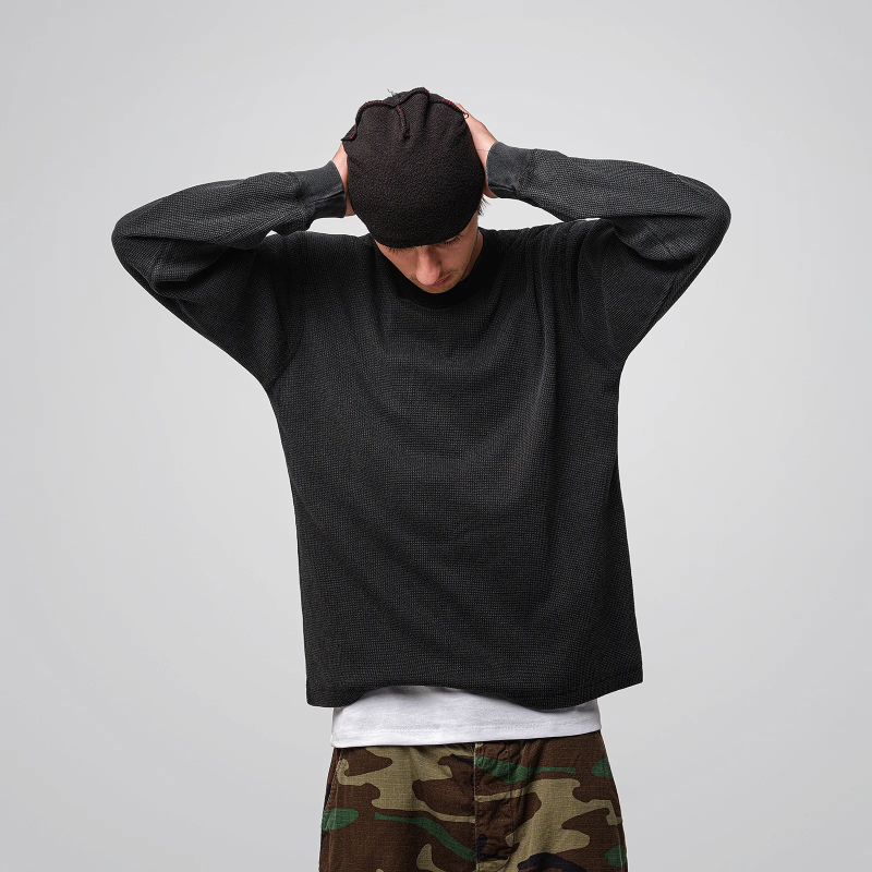 Thermal Waffle L/S 7,0 oz - COTTON COLLECTIVE