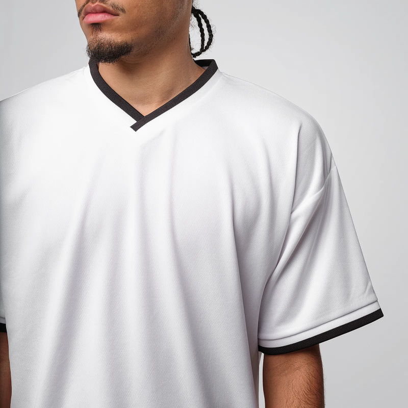 T-Shirt Air Rib Col V 5927-01 - UNITED ATHLE