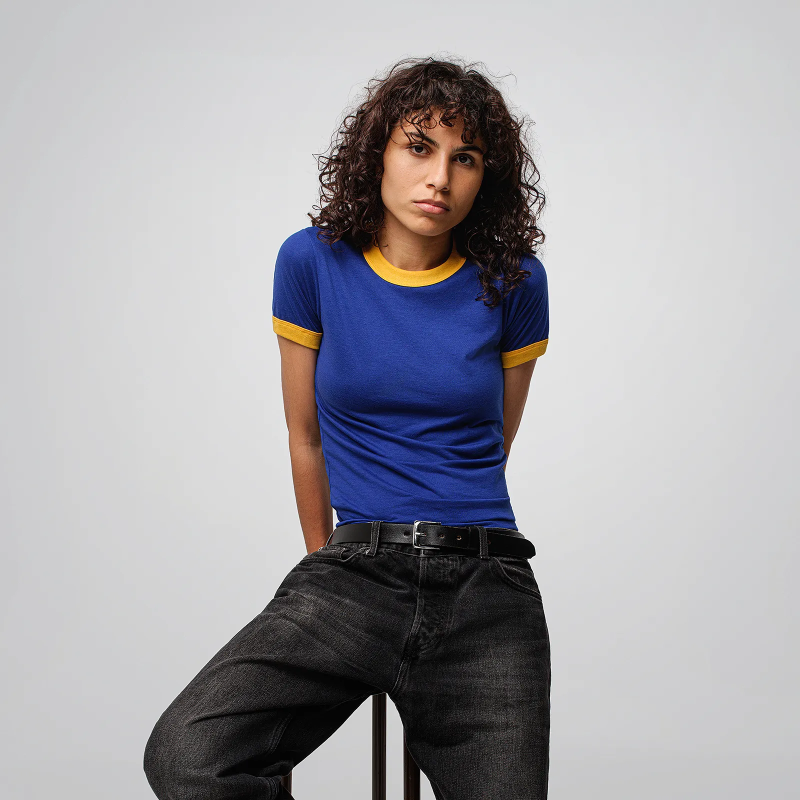 T-shirt Ringer Femme Poly Coton - LA APPAREL