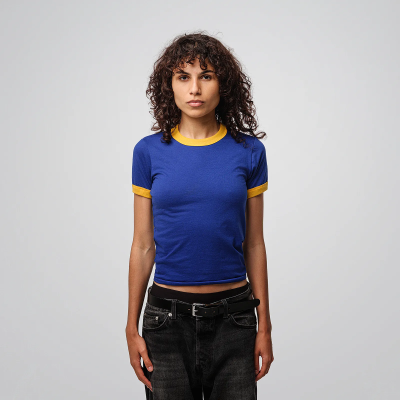 T-shirt Ringer Femme Poly Coton - LA APPAREL