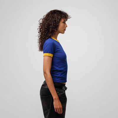 T-shirt Ringer Femme Poly Coton - LA APPAREL