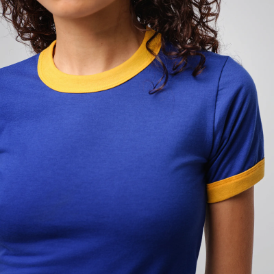 T-shirt Ringer Femme Poly Coton - LA APPAREL