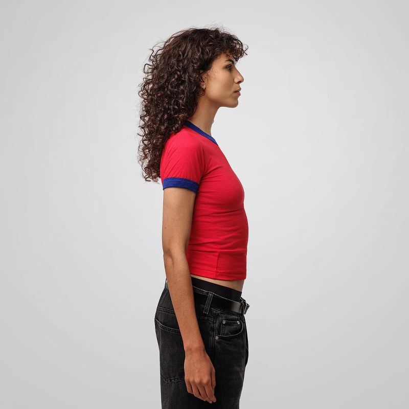 T-shirt Ringer Femme Poly Coton - LA APPAREL
