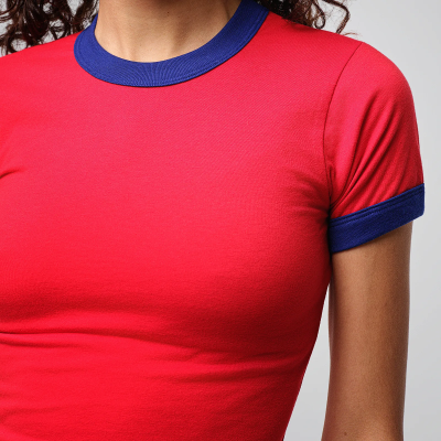 T-shirt Ringer Femme Poly Coton - LA APPAREL