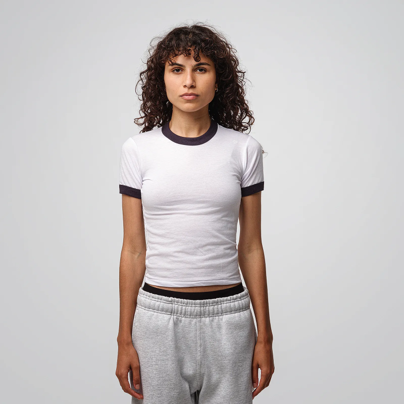 T-shirt Ringer Femme Poly Coton - LA APPAREL