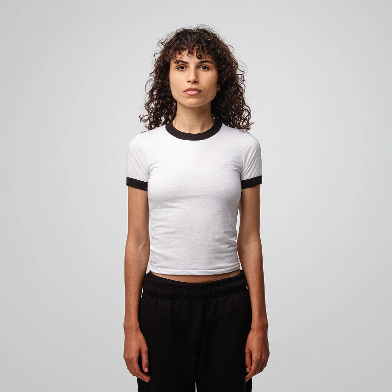 T-shirt Ringer Femme Poly Coton - LA APPAREL