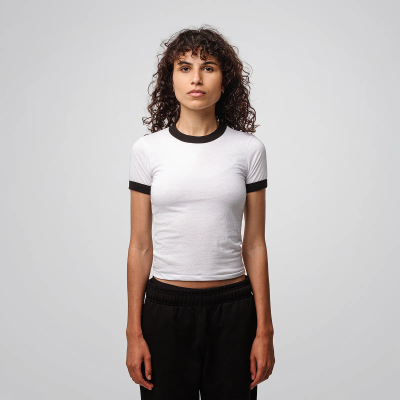 T-shirt Ringer Femme Poly Coton - LA APPAREL