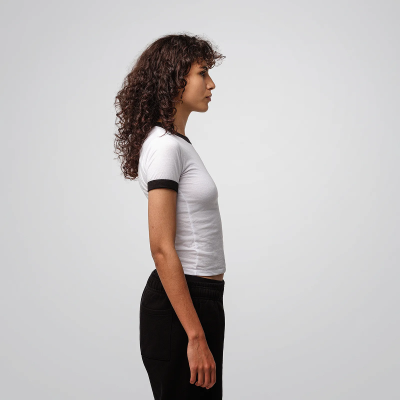 T-shirt Ringer Femme Poly Coton - LA APPAREL