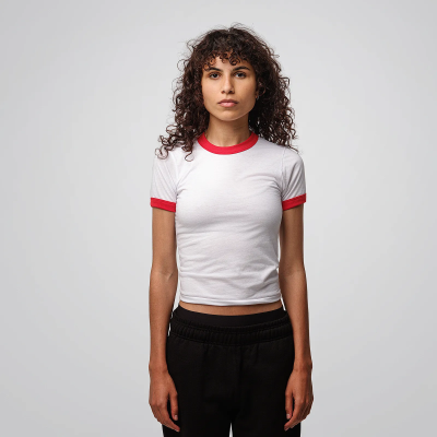 T-shirt Ringer Femme Poly Coton - LA APPAREL