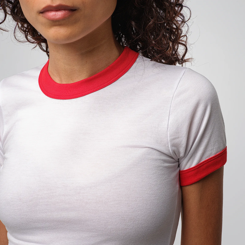 T-shirt Ringer Femme Poly Coton - LA APPAREL